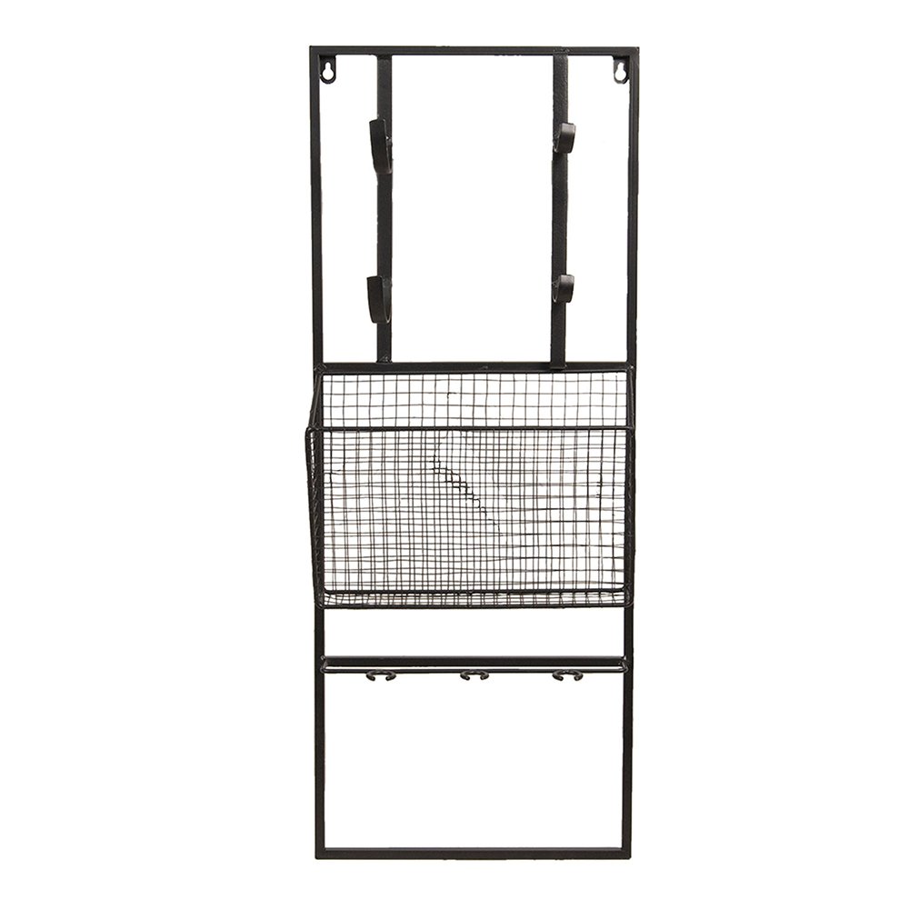 Wine Rack 32x12x82 cm Black Metal Wall Rack