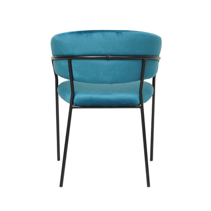 Fauteuil fluweel turquoise 55x50x80 cm