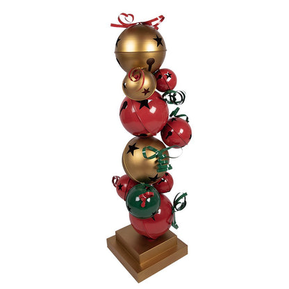 Christmas Decoration Figure 35x35x120 cm Red Green Metal