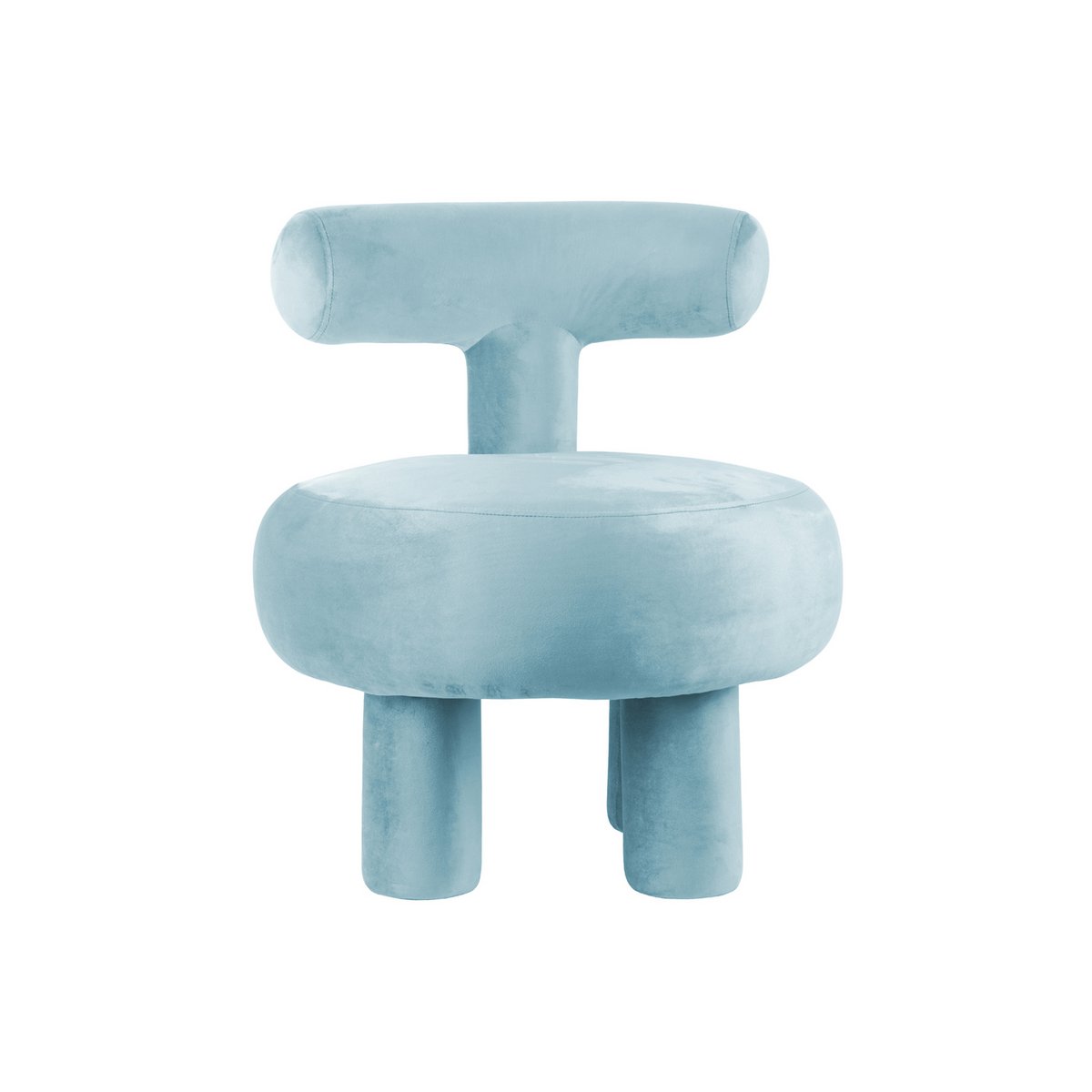 Fauteuil fluweel blauw 58x67 cm