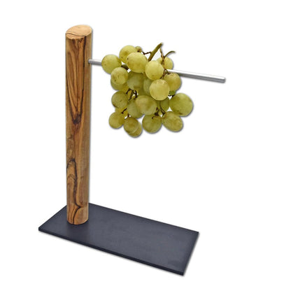 Bananenhouder olijfhout aluminium metaal 30 cm
