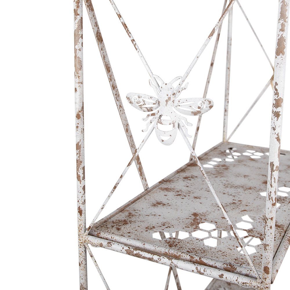 Wandrek ijzer 76x47x177 cm wit bruin