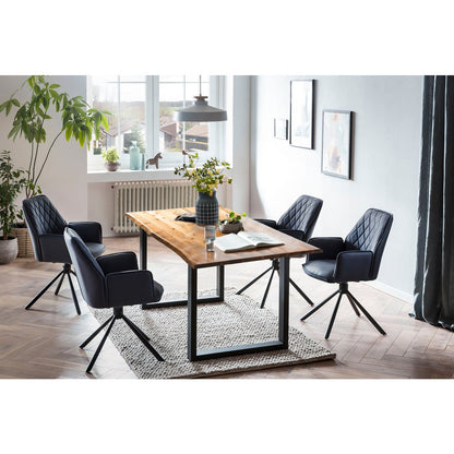 Eettafel 160x85 cm acaciahout met 4 stoelen