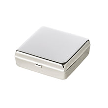 Pillendoosje Lydia 5x5 cm verzilverd met spiegel