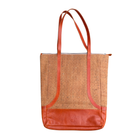 Gissy Cork and Leather Handbag XL - Orange