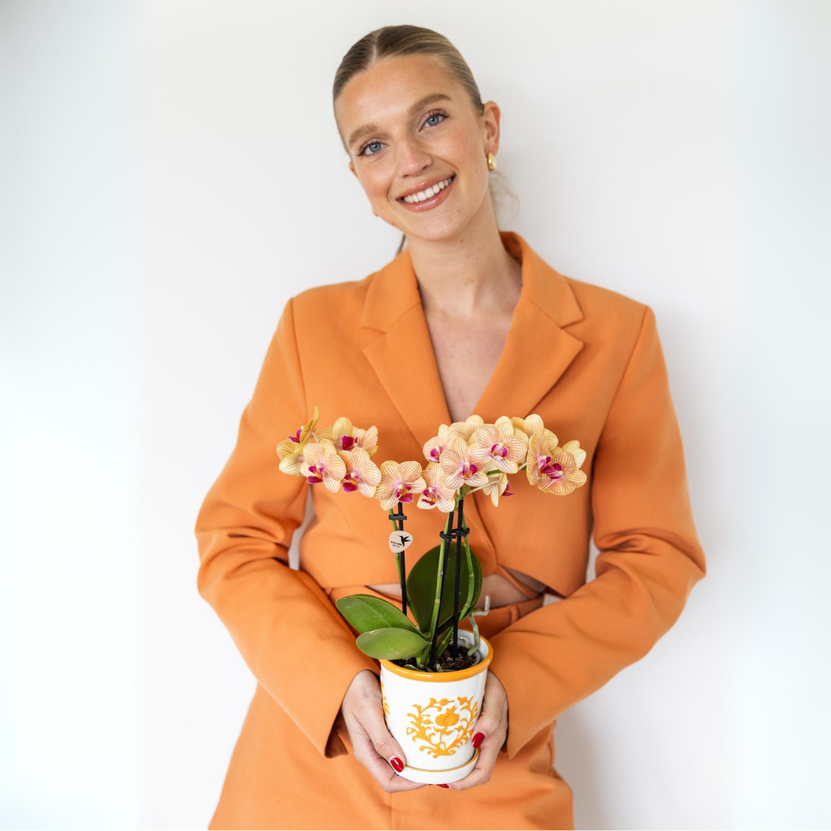 Sierpot keramiek oranje Ø9 cm
