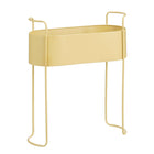 Bloempot op standaard 55x24x65 cm ijzer beige