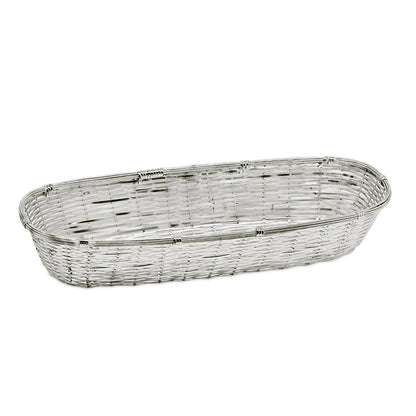 Broodmand baguette 13x34 cm verzilverd