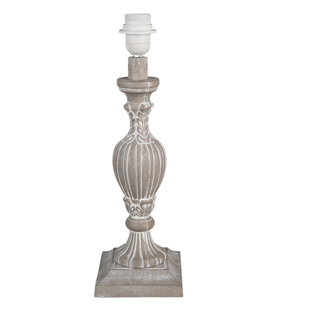 Lampenvoet 14x43 cm bruin MDF