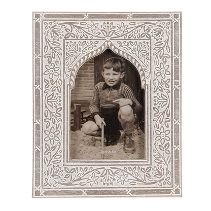 Fotolijst 10x15 cm hout bruin wit