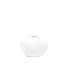 Round White Whipped Cream Color Polyresin Vase 34.5x34.5x25.5 cm