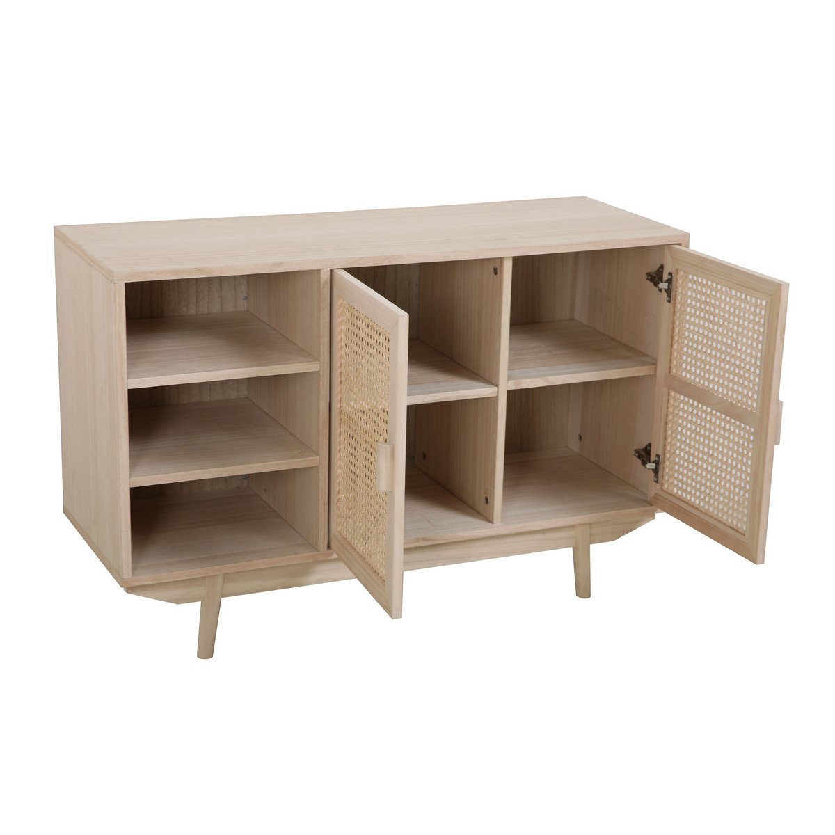 Dressoir 100x36x65 cm rotan MDF Paulownia
