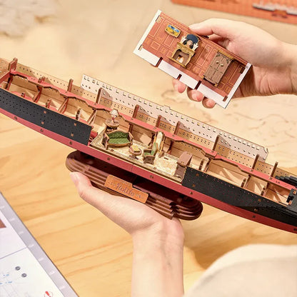 Robotime, 3D Houten Puzzel, 1912 Eternal Atlantic Voyager, TGL02, 49,5x8,5,3x18,4cm