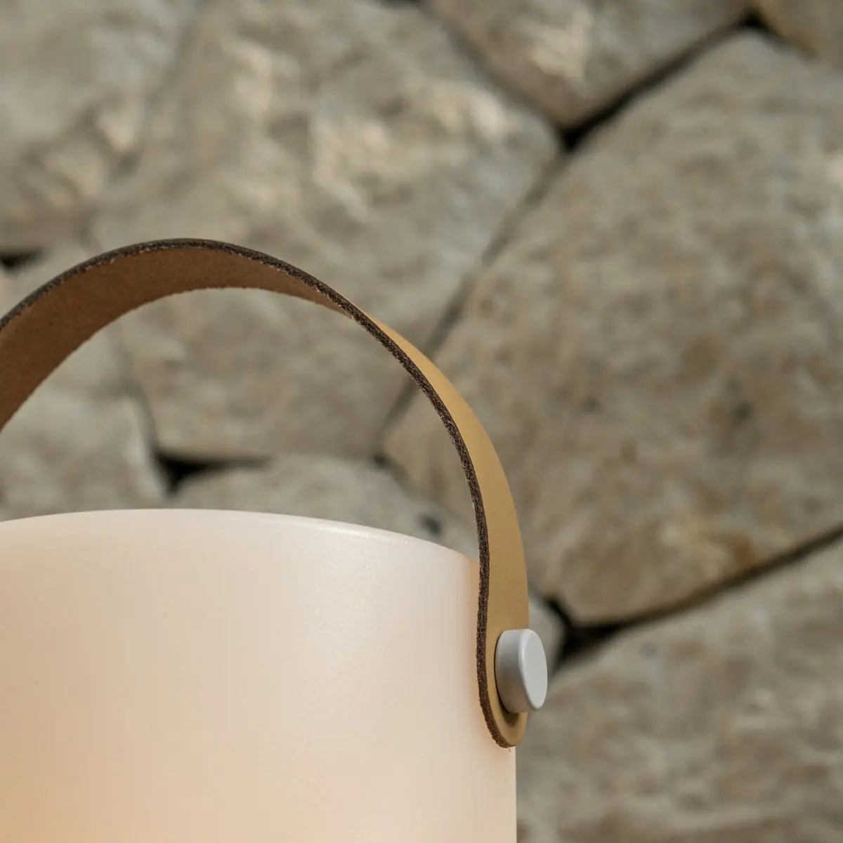Tafellamp draadloos dimbaar USB-C lichtbruin 12x21 cm