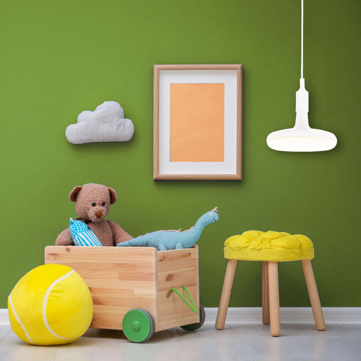Hanglamp UFO 22 cm wit kunststof E27