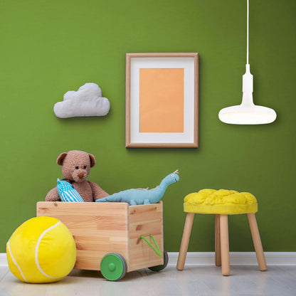 Hanglamp UFO 22 cm wit kunststof E27