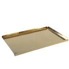 Dienblad metaal goud gehamerd 30,5x21x1,25 cm