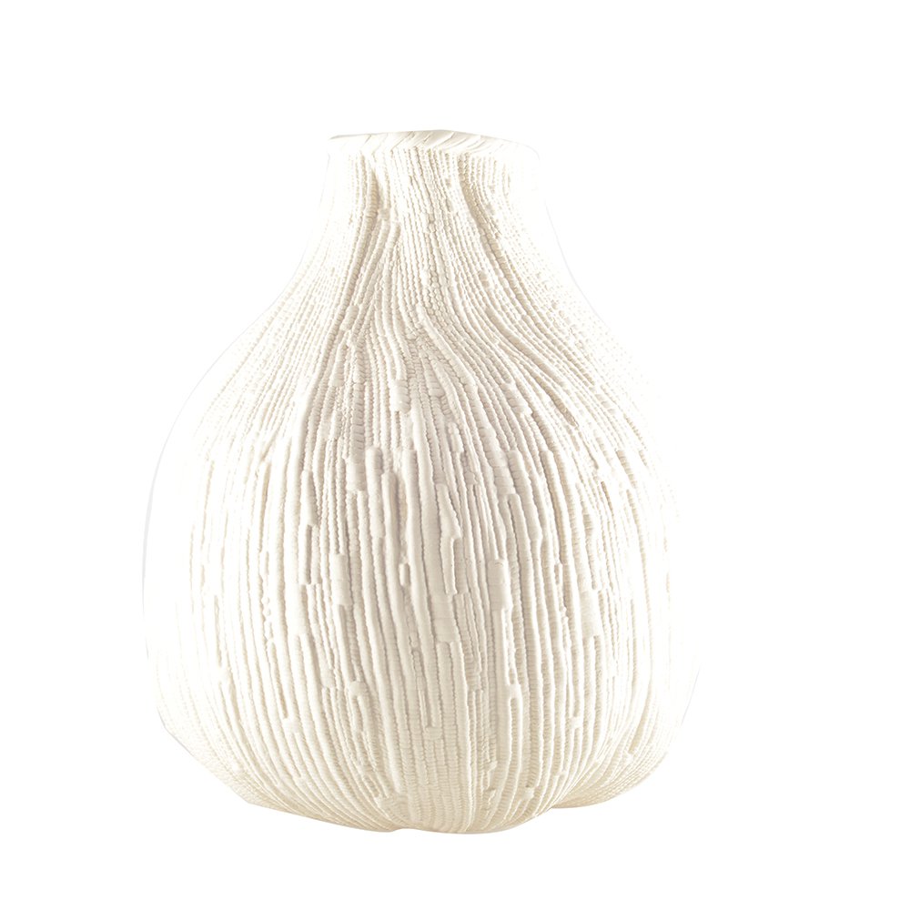Vaas rond roomwit 29x29x32 cm