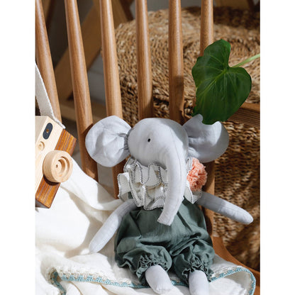 Stoffen pop Elly 32 cm katoen handgemaakt