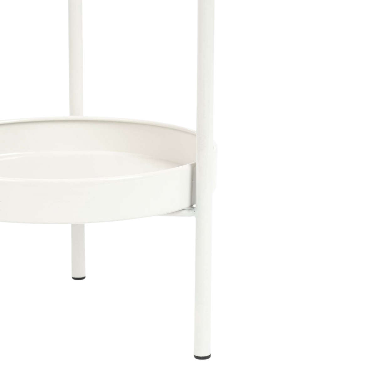 Bloempot met standaard 60 cm wit ijzer