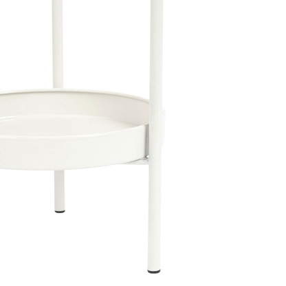 Bloempot met standaard 60 cm wit ijzer