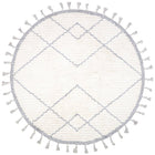 Rond kindertapijt 120 cm katoen grijs
