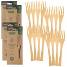 Bamboe vorken 16 stuks 15 cm groen