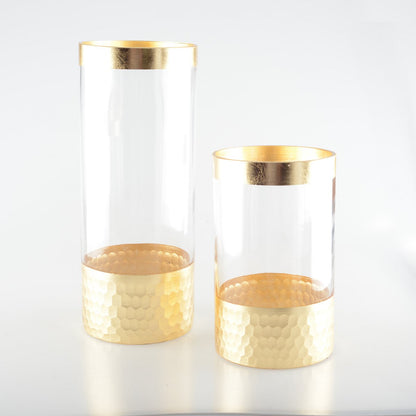 Vaas glas goud 20 cm