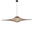Hanglamp hout D90x20 cm zwart