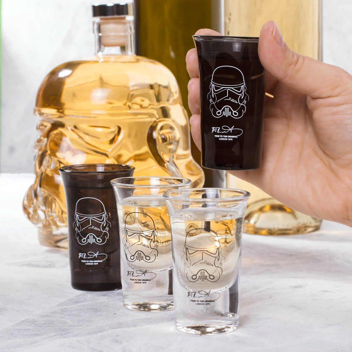 Borrelglaasjes set van 4 glas