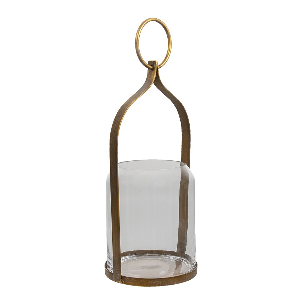 Lantern 22x21x43 cm Copper-colored Metal Candle holder