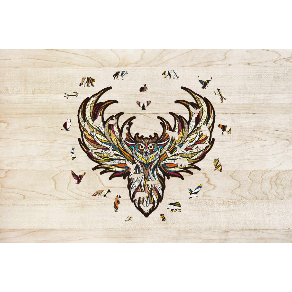 Eco Wood Art Houten Legpuzzel Uil Formaat L 230 Onderdelen