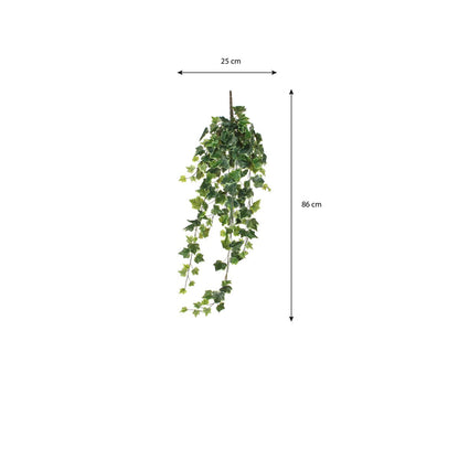 Kunst hangplant Ivy groen 86 cm polyester
