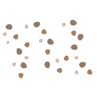 Muursticker 100 rondjes bruin beige