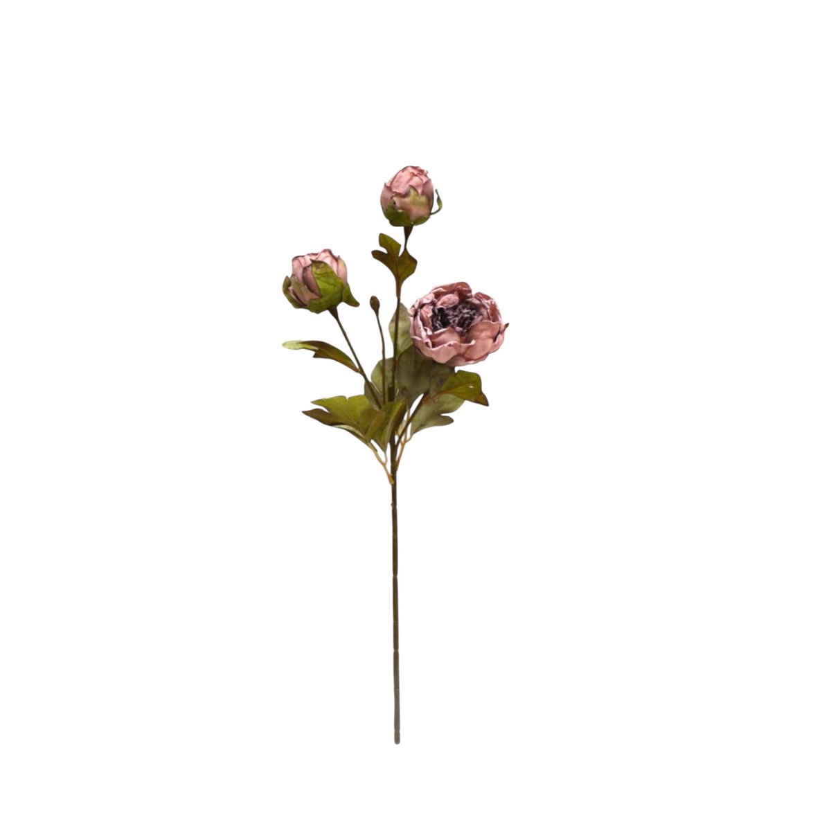 Kunstbloem pioenroos bruin 53 cm