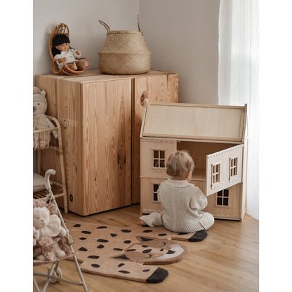 Vloerkleed kind luipaard 90x125 cm wol