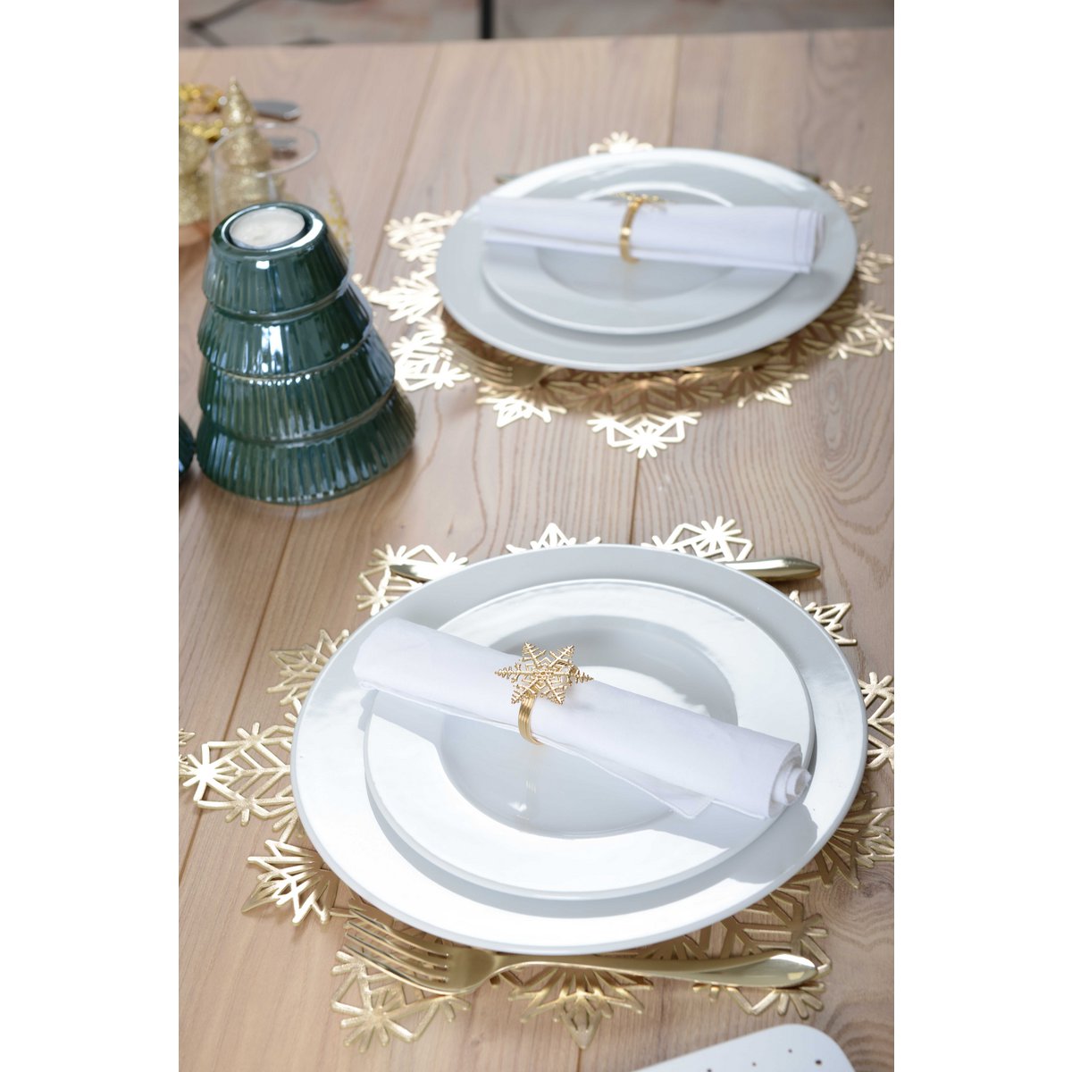 Servetringen goud ijzer set 4