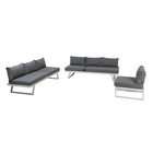 Modern Garden Set with Corner Sofa and Table for Seven People
