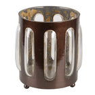 Tealight holder Ø 14x13 cm Brown Iron Tealight holder