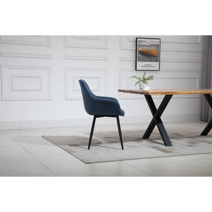 Eettafel 160x90 cm massief Akazie met 4 stoelen