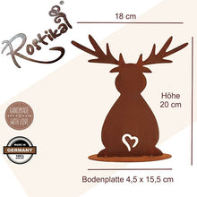 Christmas | Moose rust Christmas decoration figure | on base plate