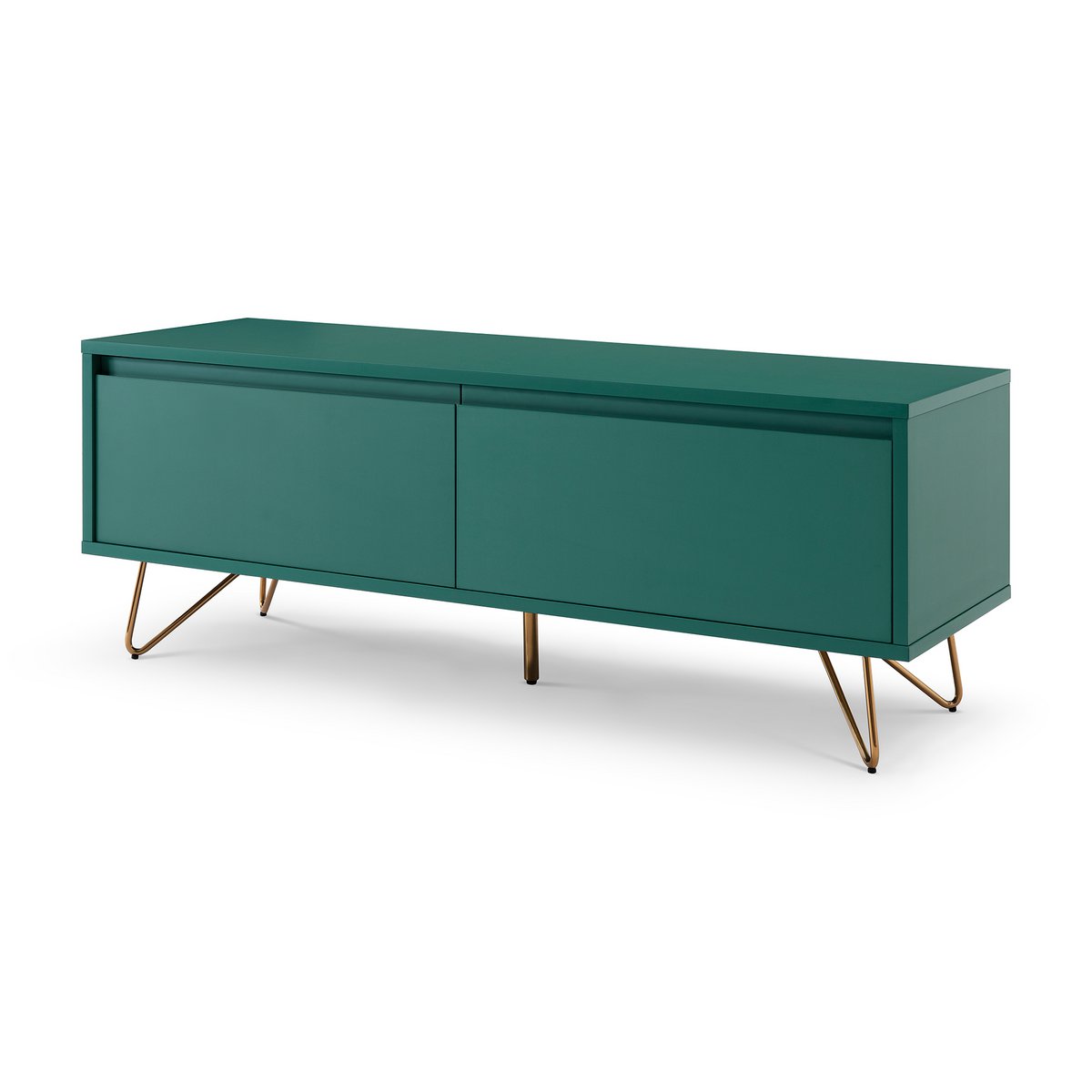 Lowboard 120x40x45 cm groen mat MDF metaal