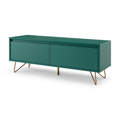 Lowboard 120x40x45 cm groen mat MDF metaal