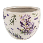 Bloempot Ø 15x11 cm keramiek paars groen
