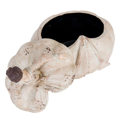 Juwelendoosje dame 22x18x21 cm kunststof beige