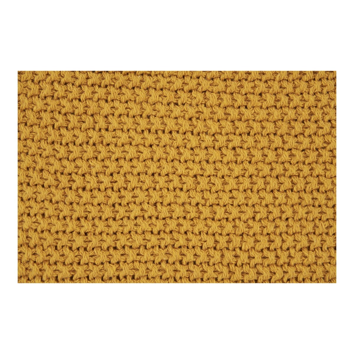 Plaid 130x170 cm gerecycled katoen oker
