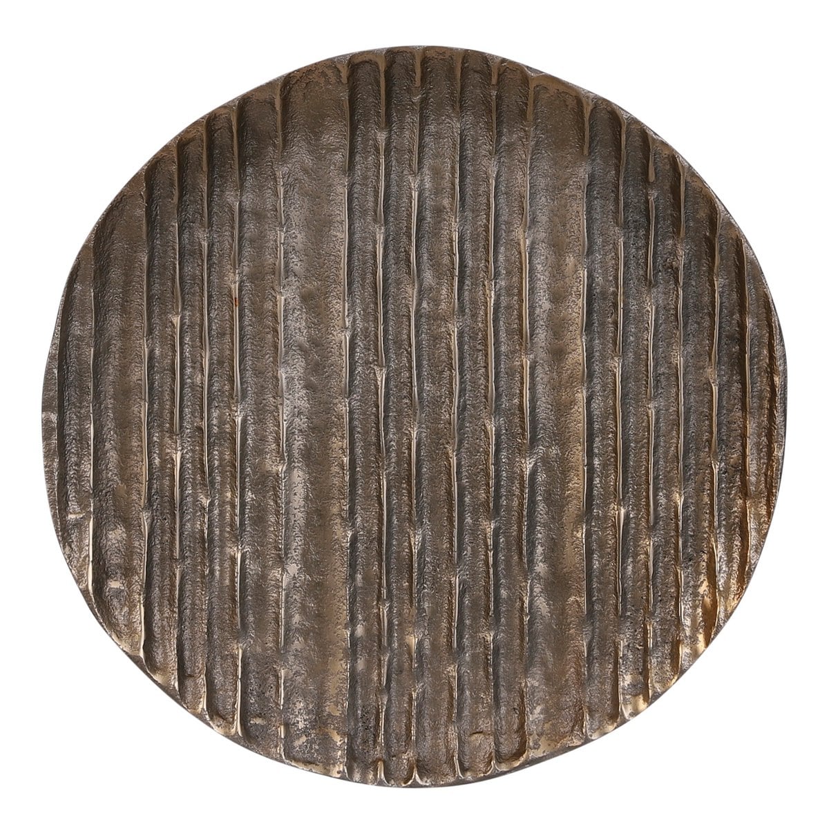 Decoratief bord 27 cm goud aluminium