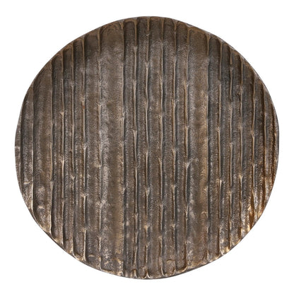 Decoratief bord 27 cm goud aluminium