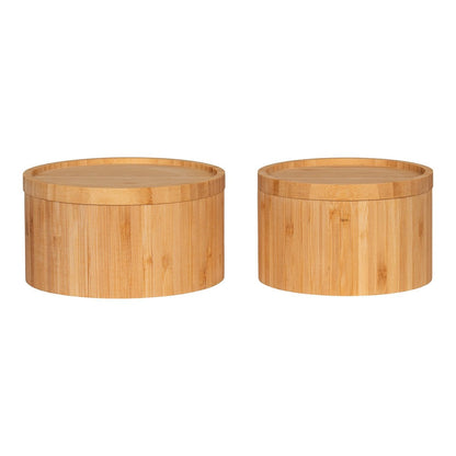 Chefalu Opbergdoos - Opbergdoos, bamboe, naturel, set van 2