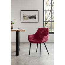 Fauteuil rood fluweel 63x61x81,5 cm